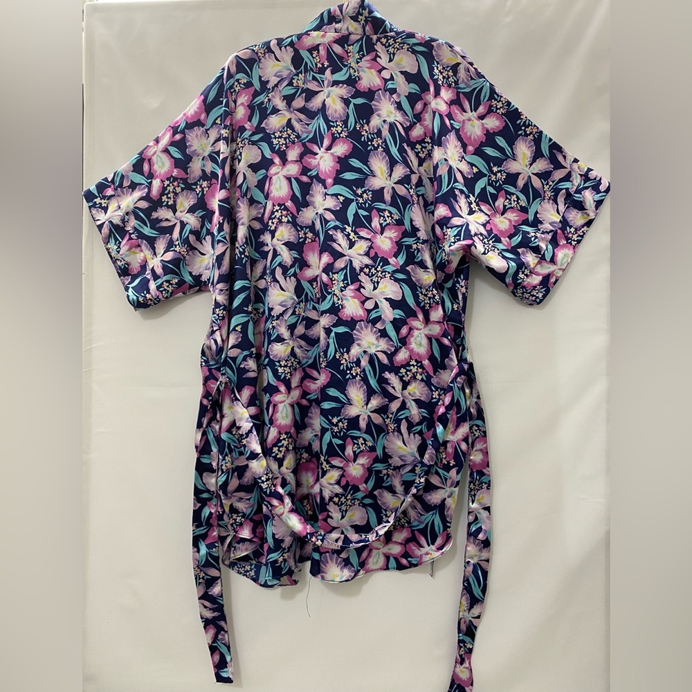 Vintage dark blue robe with matching belt - Picture 3 of 4